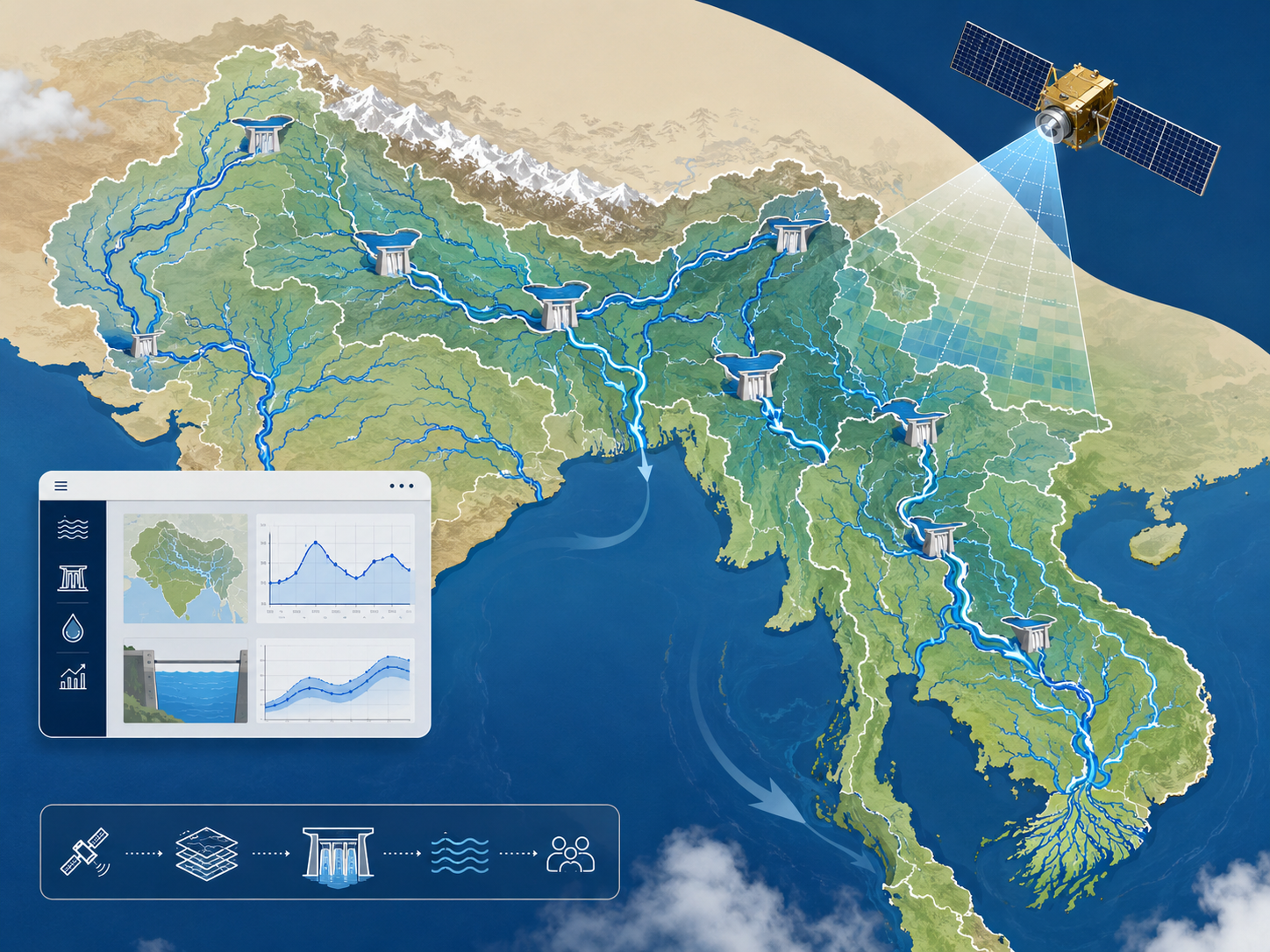 Reservoir Dynamics and Hydrological Impacts in the GBMIM Basin
